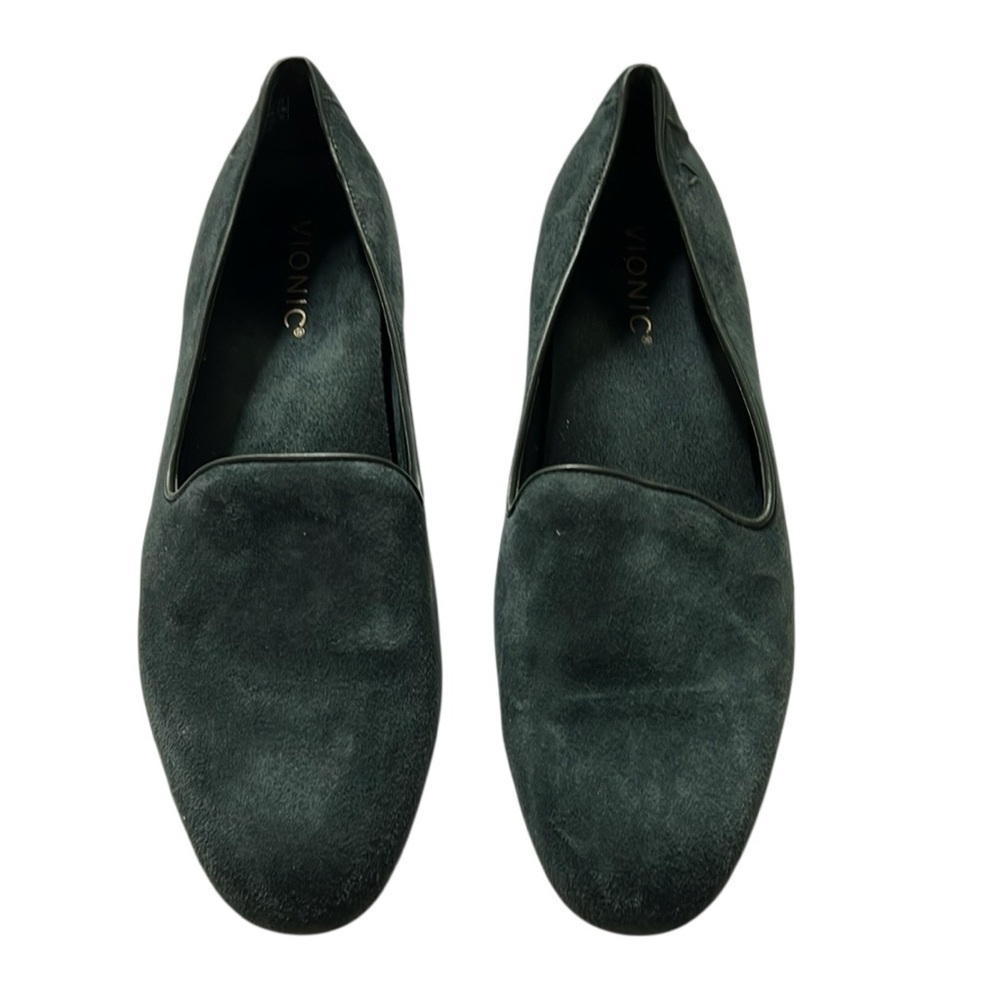 Vionic Blue Green Suede Loafers